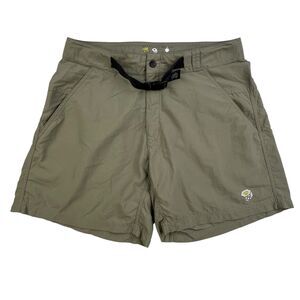 Mountain Hardwear Shorts Mens M Olive Green Belted 7” Inseam Hiking Outdoor